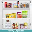 Sorbus Fridge Organizer on Wheels - Rolling Fridge Organizers and Storage Clear Design with Dividers & Handles for Kitchen Organization and Storage - Refrigerator Organizer Bins & Pantry Storage Bins (Curved Top)