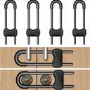 Cabinet Locks for Babies,Child Proof Cabinet Locks,4 Pack U-Shaped Baby Proofing Cabinets,Child Locks for Cabinets and Drawers,Child Safety Cabinet Locks with Adjustable (Black)