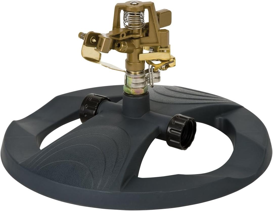 Melnor 9538 Deluxe Pulsating Sprinkler with Weighted Base, Basic, Black