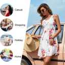 LONGYUAN Summer Dresses for Women 2026 Vacation Dress Women's Casual Sun Dress Beach Petite Sundresses (Pink, L)
