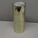 WGVI Hurricane Candle Holder Sleeve, W: 4", Ht: 12", Gold Speckled Glass Cylinder Open Both Ends, Chimney Tube Shade, 1 Piece