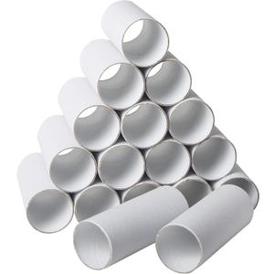 30 Pack Craft Rolls - Thick Cardboard Tubes for Crafts - Round Cardboard Tubes - Craft Tubes - Craft Round Tubes - Paper Tube for Arts & Crafts - 1.57 x 3.9 Inches - White