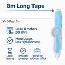 2 x 10 PCS Correction Tape Pens White-Out Applicator with Protective Cover, Smooth Ink Tape, Aesthetic Pen Design for School & Office Supplies (Retractable & Refillable)