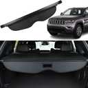 Retractable Black Cargo Rear Trunk Cover Fit for Jeep Grand Cherokee 2011-2019 2020 2021 Rear Trunk Security Cover Shielding Shade Car Accessory(not fit for 2021 winter-2022 Grand Cherokee L