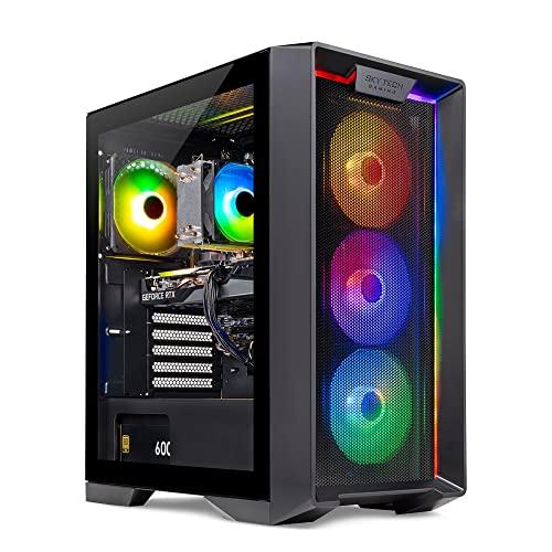 Skytech Gaming Nebula Gaming PC Desktop – Intel Core i5 13400F 2.5 GHz, NVIDIA RTX 3050, 1TB NVME SSD, 16GB DDR4 RAM 3200, 600W Gold PSU, 11AC Wi-Fi, Windows 11 Home 64-bit,Black