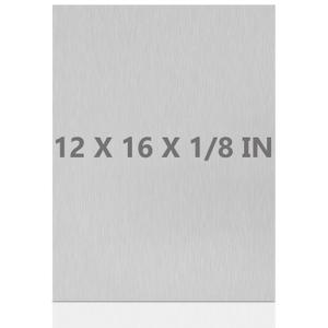 6061 T651 Aluminum Sheet Metal 12 x 16 x 1/8 (0.125) Inch Flat Plain Aluminum Plate Covered with Protective Film, Heat Treatable Rectangle 3MM Aluminum Metal Plate for Industrial, Crafting