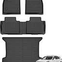 Floor Mats & Cargo Liner for Cadillac XT5 2017-2026 All Weather Automotive TPE Liners Set Anti-Slip Waterproof Floor Liners Accessories (Car Mats+Trunk Mat) Black