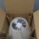 Small Lamp Shades Set of 2, Beige with Silver Thread Lamp Shade, 5.5" Top x 10" Bottom x 6.6" High, Glitter Linen Lamp Shades for Table Lamps Bedside Lamps, Spider, Bulb Clip Adapters Included