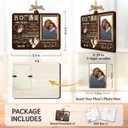 3 x Tiny Detalles Mothers Day Gifts for Mom from Daughter Son, Wooden Picture Frame Ornament, Grandma Gift, Birthday Gifts for Mom, Personalized Photo Keepsake, Hanging Car Decor