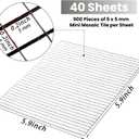 SOUJOY 36000 Pieces Mirror Mosaic Tiles, 5 x 5 mm Self Adhesive Mirror Stickers, Real Glass Mini Square Mirrors, Disco Ball Stickers for Crafts DIY Home Decorations