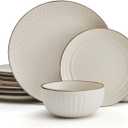 Pfaltzgraff Janelle 12 Piece Dinnerware Set, Service for 4, Cream