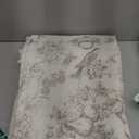 Vangao Linen Floral Curtains for Living Room 84 Inch Length Taupe Drapes Back Tab Light Filtering Toile Printed Farmhouse Bedroom Decor Rod Pocket Window Treatments 2 Panels Set