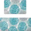 Homcomoda Kitchen Rugs Set Anti Fatigue Kitchen Floor Mat Easy to Clean 2Piece Non Slip Comfort PVC Leather Heavy Duty Standing Mats Indoor Outdoor(17.3"×28" and 17.3"×47")