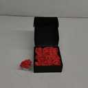 12 Pack Led Candles with Artificial Flowers, 200+Hour Battery Operated Tea Lights Candles for Centerpiece Table, Party, Wedding Decorations (Red) (12 Pack, Red)