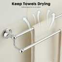 Antique Bathroom Double Towel Bar Chrome, 24 Inch Towel Racks for Bathroom Wall Mounted,Bathroom Towel Holder,Bathroom Two Towel Hanger Rod