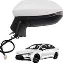 Marretoo for Toyota Corolla 2020 2021 2022 2023 2024 Side Mirror Assembly Driver Side WHITE 6 Pins for Toyota Corolla Accessories |POWER+Turn Signal +HEAT Replaces TO1320394(LH)
