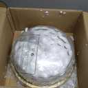 Polished Gold 12" Ceiling Fixture  Hammered Glass, Farmhouse-Inspired Flush Mount for Bedroom, Living Room, or Dining Area - CKCL4822-2W-HGPG