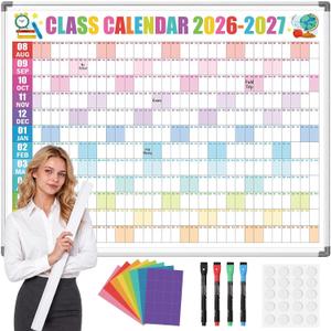 Pasimy 2026-2027 Class Calendar Yearly Wall Calendar Large 35.4"x47.3", 2.2"W x 2.2"H