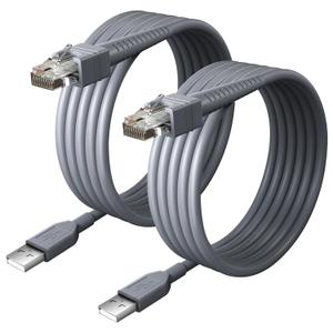 (2PCS) 6.5ft Scanner Charger Cable for Symbol/Motorola/Zebra DS8108 Scanner Cable LS2208 LS4278 LS3578 DS2208 DS6878 DS9808 DS4208 DS9208 DS8178 DS9308 DS9908 STB4278 LI4278 USB Cable CBA-U01-S07ZAR