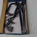 10X Rectangle Magnifying Glass with Light and Clamp, 5 Color Modes Stepless Dimmable, Lighted Magnifier with Stand Hands Free, Flexible Swing Arm LED Desk Lamp for Close Work, Craft, Reading, Painting (Black)