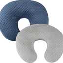 Dot Nursing Pillow Cover Set 2 Pack Nursing Pillow Slipcovers, Ultra Soft Compatible with Boppy Pillow, Standard Pillow for Baby Boy Girl Grey Navy