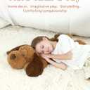 MaoGoLan Giant Dog Plush,31 inches Large Stuffed Animal Dog,Chocolate Brown Fluffy and Cuddly Stuffed Puppy Stuffed Animal Throw Pillow Toy Gift for Puppy Lover,Girls,Kids