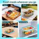 3 Pack Glass Snack Containers, Glass Snack Pack Containers with Airtight Lids, No Leak, Easy Open Small Food Storage Container, Reusable Meal Prep Container, Perfect Lunch Box for Outdoor