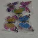 MIYOLO 5 Pcs Metal Butterfies Fence Yard Art Garden Decor, 6.5" Butterfly for Outdoor Patio Backyard Balcony Sculpture, Colorful in Bulk (Set of 5 -Muticolor)