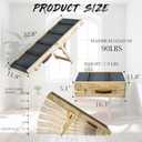 UMHUWOOD Dog Ramp for Couch, Bed, and Car  Adjustable, Portable, Foldable, Non-Slip Wooden Pet Ramp for Small, Medium, and Senior Dogs and Cats  Up to 19.5" High