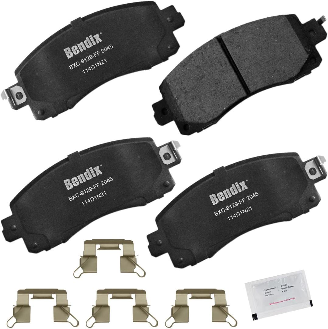Bendix Priority1 CFC2045 Ceramic Front Brake Pads for Subaru Crosstrek 2023-2018, Forester 2023-2019, Impreza 2022-2017, Legacy 2023-2020, Outback 2023-2020