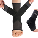 ABIRAM Ankle Brace for Women & Men, Ankle Compression Sleeve with Wrap, Foot Support Sleeve, Ankle Support for Sprained Ankle, Plantar Fasciitis Relief Socks, Achilles Tendonitis, Sports, M