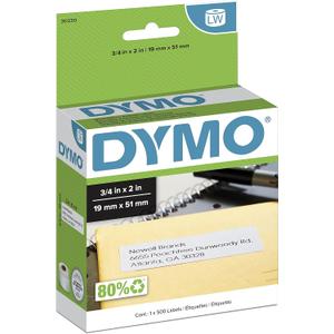 DYMO Authentic LW Return Address Labels DYMO Labels for LabelWriter Label Printers White 3/4" x 2" 1 Roll of 500