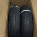 2-Pack 14.5-Inch Wheelbarrow Tire.3.50-8" Pneumatic Tires and wheels with 3"- 6" Center Hub and 3/4" Bushings for Wheelbarrow Lawn Mover Replacement.