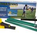 Champion Sports TTGAME Tetherball Tennis: Swingball Outdoor Lawn Game for Kids, Adults, and Families - Backyard Tether Kit with Tennis Ball and Paddle Set