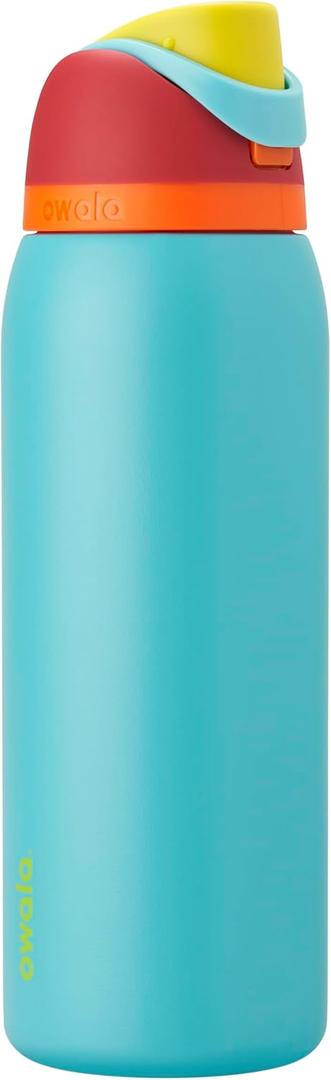 Owala FreeSip Insulated Stainless Steel Water Bottle with Straw, BPA-Free Sports Water Bottle, Great for Travel, 40 Oz, Summer Sweetness