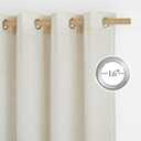 NICETOWN Natural Linen Semi Sheer Doorway Curtains, Grommet Top Thick Flax Semi Sheer Vertical Drapes Privacy Assured with Light Filtering for Bedroom/Living Room, W55 x L80, 2 Panels