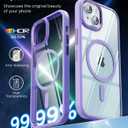 SUCGLES for iPhone 15 Case with MagSafe [Ultra Strong Magnetic] [12FT Military Drop Protection] [Shockproof Bumper] Slim Thin Mag Safe Phone Cover 6.1" for Apple iPhone15 (Lavender)