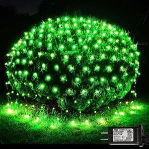  300LED Green Net Lights, 8 Modes Christmas Mesh Lights Connectable, Waterproof String Lights Plug in for Bushes Xmas Tree Party Patio Garden Outdoor Decor
