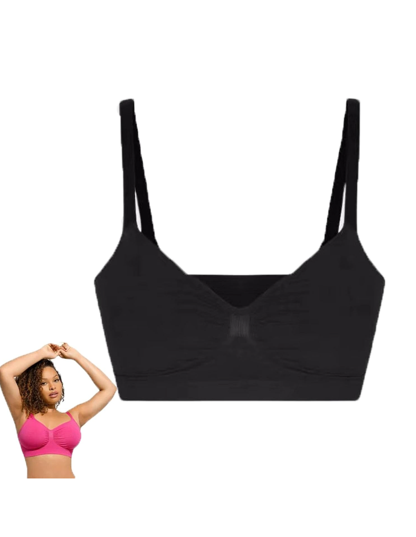 Earlearning Women's Wireless Sculpt Bra, Stretch Comfort Bralettes No Underwire, Softsculpt Daily Wireless Bra, M