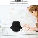 Inflatable Hat Display: Black Plastic Hat Holder Round Portable Hat Holder for Rack Multiple Hats