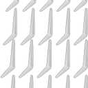 White Shelf Bracket 6" x 8", Wall Mounted Shelf Supports 8 Inch, 20 Pack, SBW6820