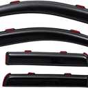 Lightronic Extra Durable Clip-on in-Channel Auto Vent Window Visor, Fits 2004-2014 Ford F-150 SuperCab (EXCLUDES 2004 F-150 Heritage), UV Protection Rain Guard, Original Wind Deflector, Smoke, 4-Pcs