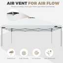 10x10ft Replacement Canopy Top with Air Vent, Waterproof & UV Protection Canopy Tent Top Cover for Straight Leg Canopy Frame - for Outdoor, Patio, Event, Trade Show (White, 10x10ft)