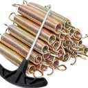 20pcs Trampoline Springs 6.5 Inch Heavy Duty Galvanized Steel High Tensile Replacement Kit with T-Hook,Trampoline Accessories