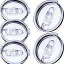 5 PCS 30 oz tumbler lid, Slide Spill Proof Cup Cover For 14 oz Coffee Mug and 35 oz travel mug, 32 ounce swig Tumbler lid replacement - Inside diameter 3.7 to 3.74 inches,BPA Free