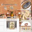 VitalCozy 8 Pcs Easter Kitchen Towels Oven Mitts and Pot Holder Sets Happy Easter Floral Kitchen Towels Retro Dish Towel Cute Bunny Egg Cross Heat Resistant Oven Gloves Potholder for Holiday Baking