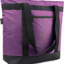 BeeGreen Cooler Bag Soft Insulated Tote for Beach Travel Grocery Shopping Lunch Portable Large Ice Coolers with Handle Hard Freezer Bags with Zippered Top Foldable Leakproof Delivery Totes Purple