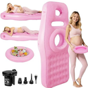 Inflatable Pregnancy Pillow with Belly & Head Hole, Prone Pregnancy Pillow for Stomach Sleepers, Belly Pillow Pregnancy Mattress for Pregnant Women, Maternity airbed Pool Float for Tummy Massage