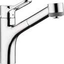 hansgrohe Talis Loop Chrome Single-Handle Kitchen Faucet, Kitchen Faucets with Pull Out Sprayer, Faucet for Kitchen Sink, Chrome 04704005