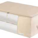 Comforter Storage Bag - Folding Organizer bag for King/Queen Comforters, Pillows, Blankets, Bedding/Quilt, Blanket, Duvet, Mothproof Space Saver; Large Collapsible Organizers, 24"x14"x11"